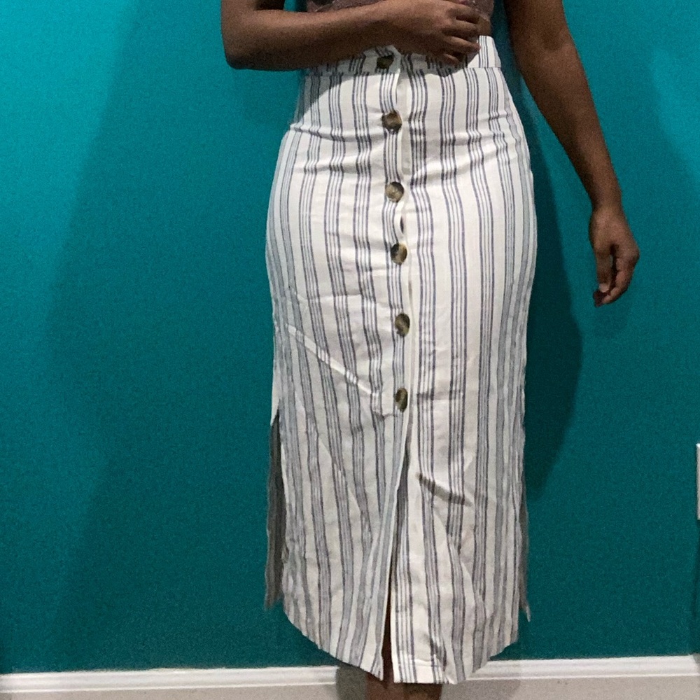 Stripe high waist skirt